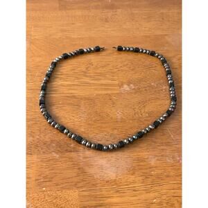 Pearl Beaded Necklace Purple & Gray Dyed Freshwater Pearls Artisan Boho No Clasp